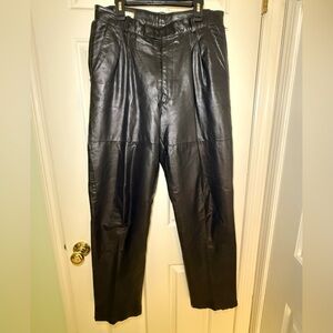 Wilson Men's Sleek Black Leather Pants